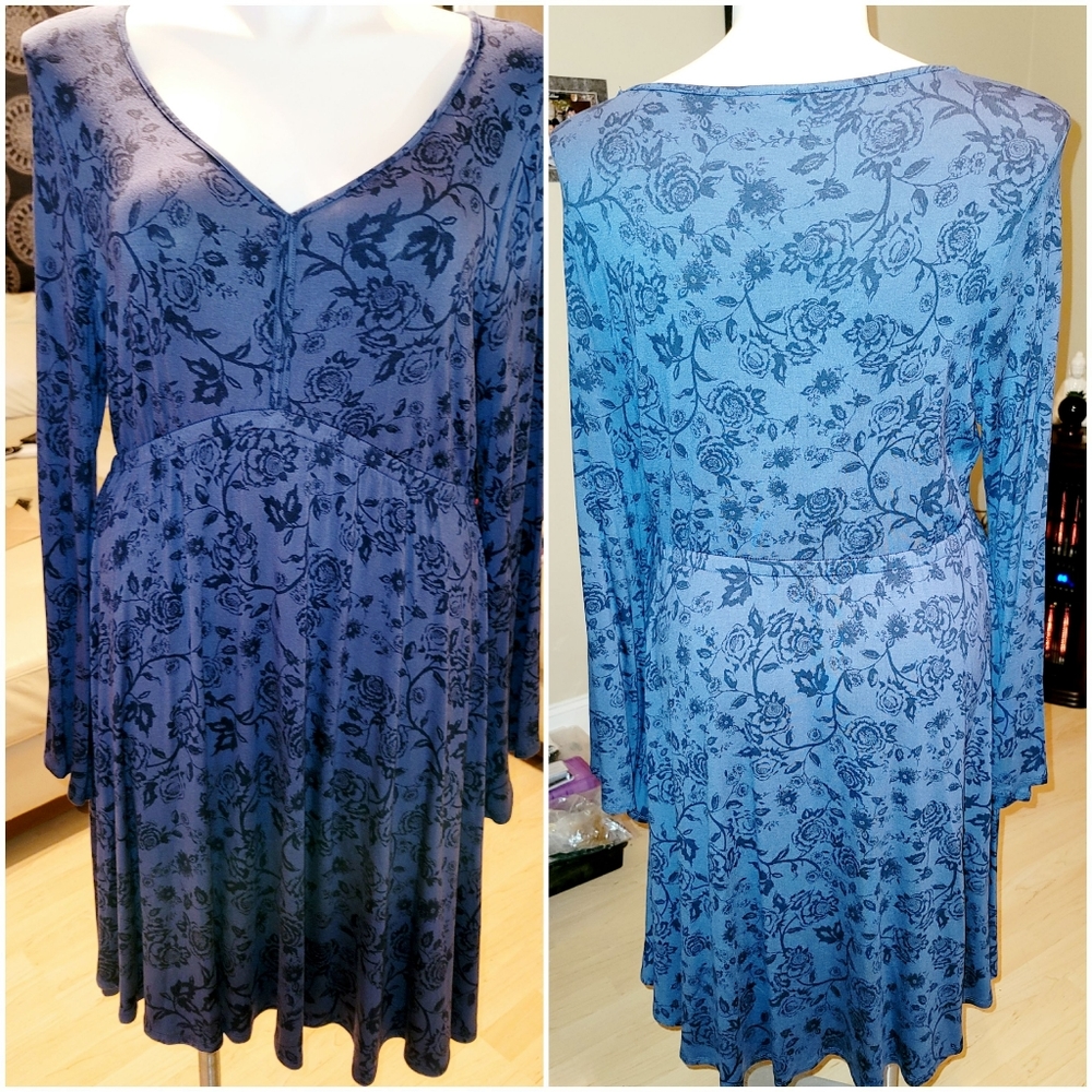NWT Torrid Blue Floral Swing Dress